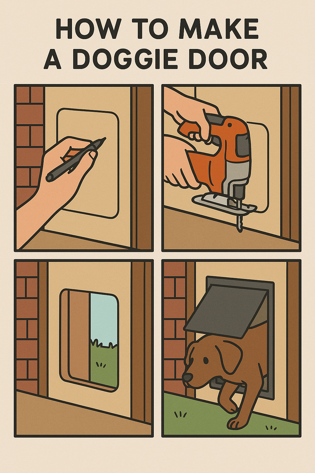 how to make a doggie door